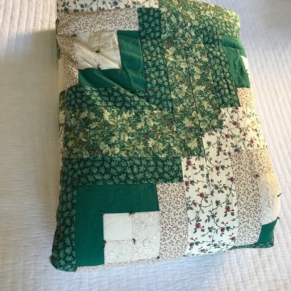 Hand Made Quilt Patchwork Queen/King 90x90 Cotton